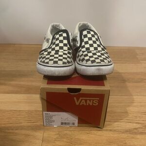 Vans Checkerboard Slip-On Sneakers - Black & White
